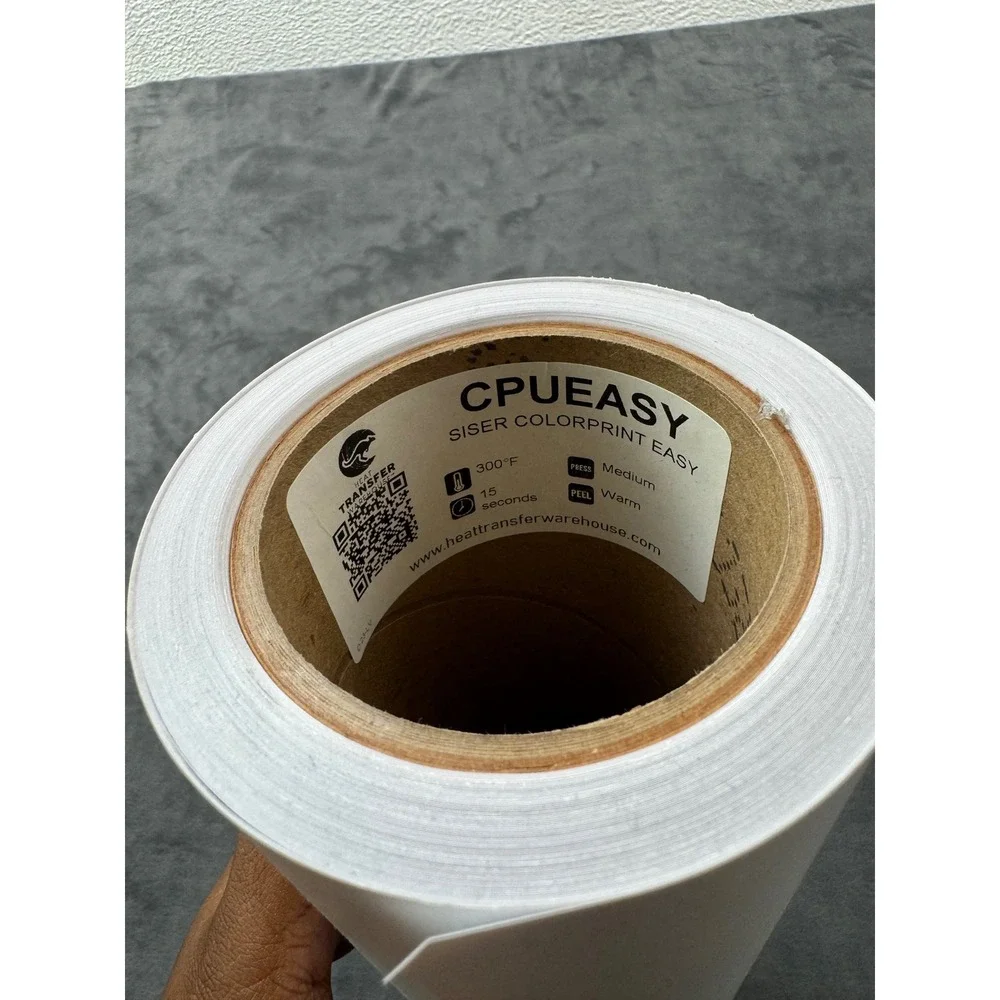Siser ColorPrint Easy CPUEASY Heat Transfer Vinyl Roll 25 Yards White HTV